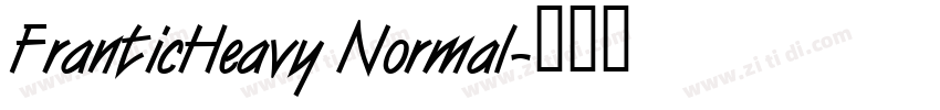 FranticHeavy Normal字体转换